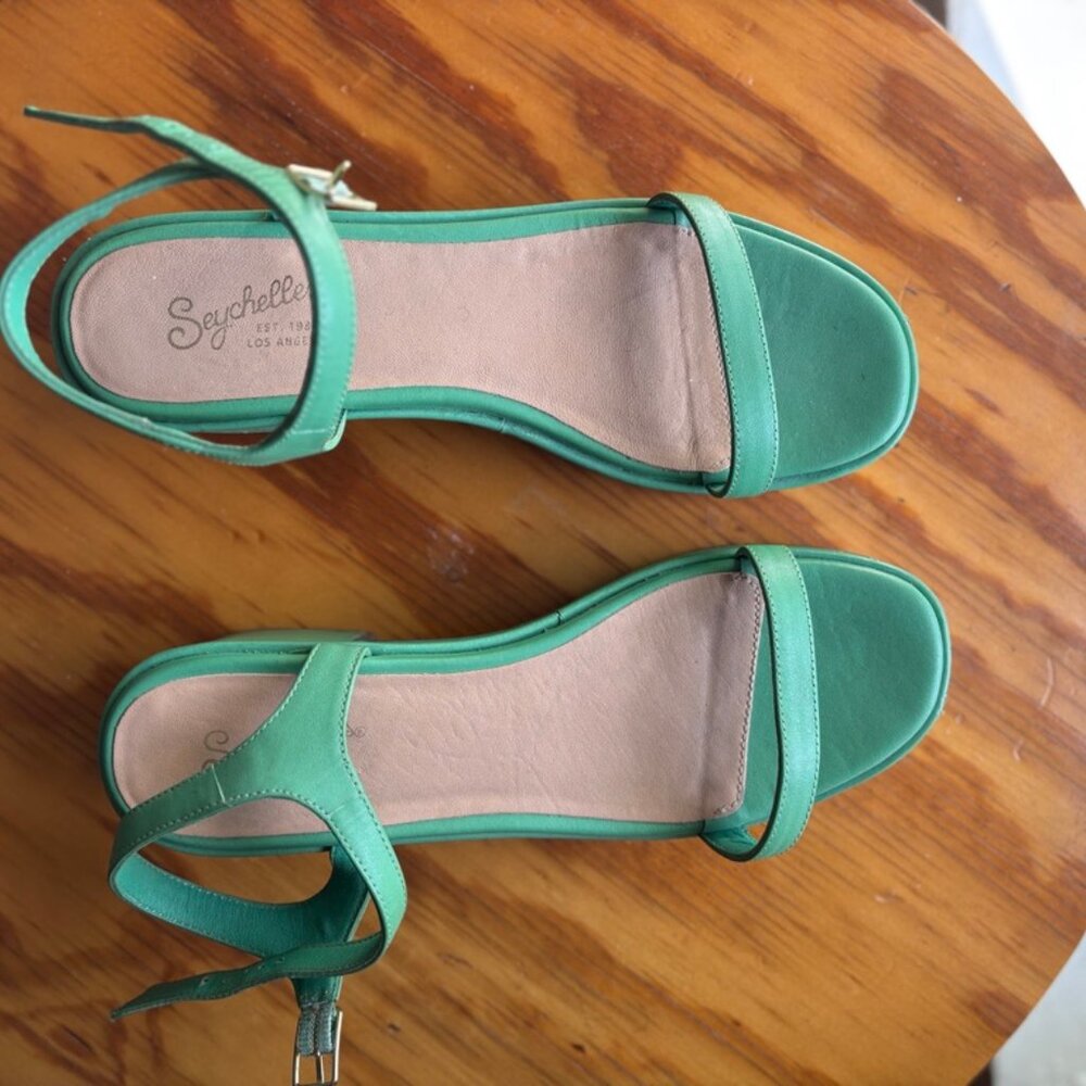 Seychelles Rest Assured Chunky Platform Heeled Sandal, Green sz 8, 90s Y2K - Picture 3 of 5
